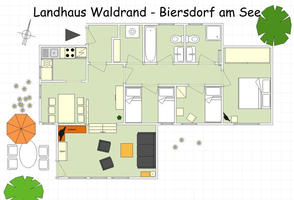 Landhaus Waldrand Biersdorf Extérieur photo